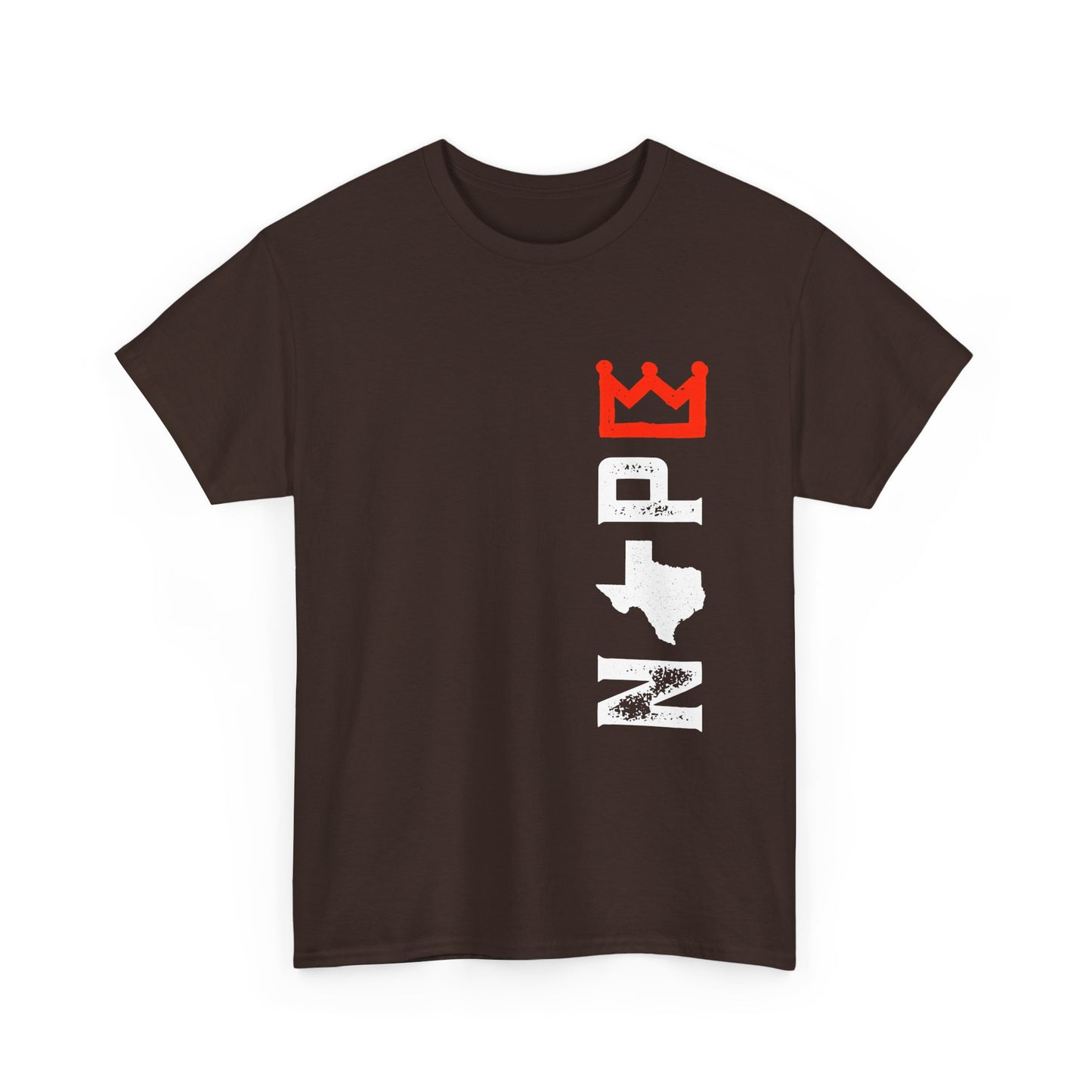 Texas NP Vertical Logo T-Shirt — Red Crown Graphic Tees for Locals & Fans
