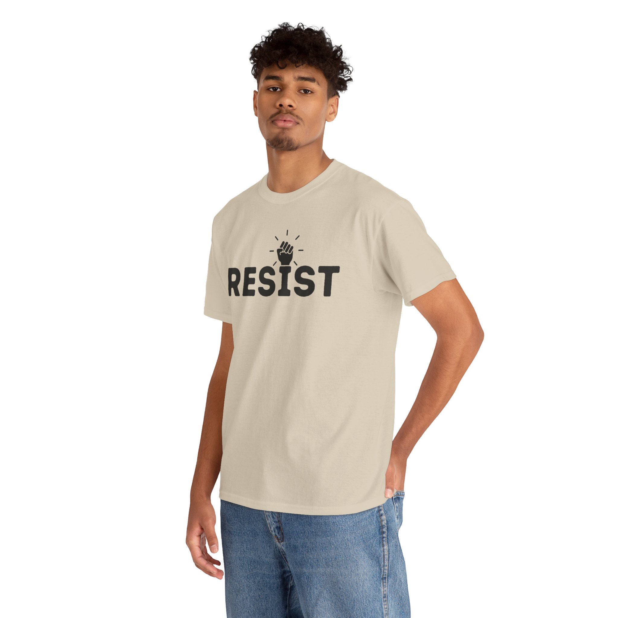 Resist Unisex Heavy Cotton Tee - Empowerment Graphic Tee for Activists