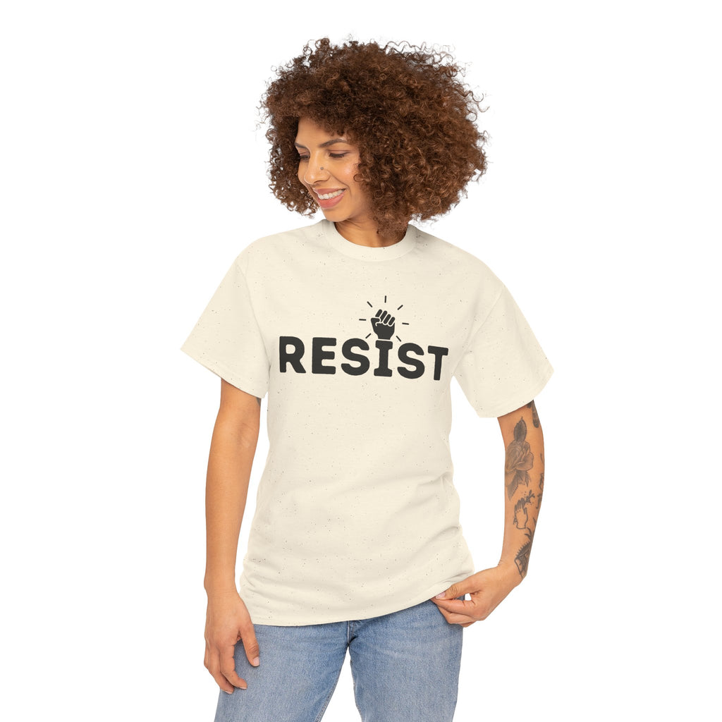 Resist Unisex Heavy Cotton Tee - Empowerment Graphic Tee for Activists