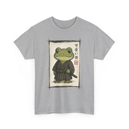 Samurai Frog T‑Shirt — Cute Kawaii Frog in Kimono Graphic Tee