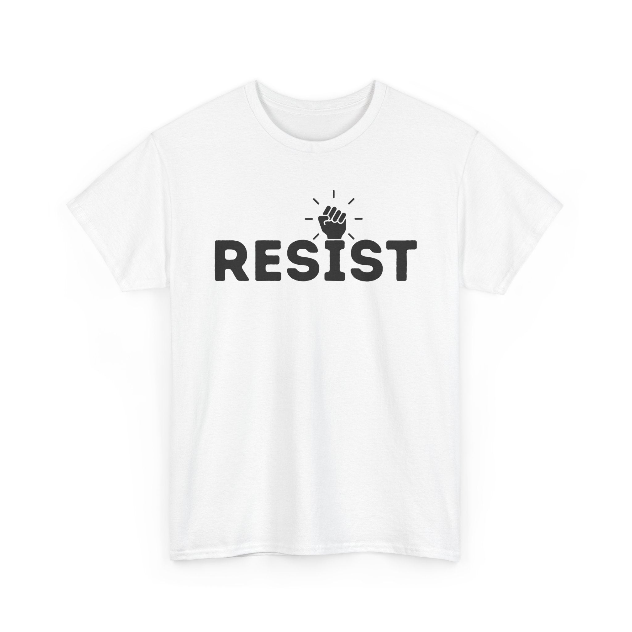 Resist Unisex Heavy Cotton Tee - Empowerment Graphic Tee for Activists