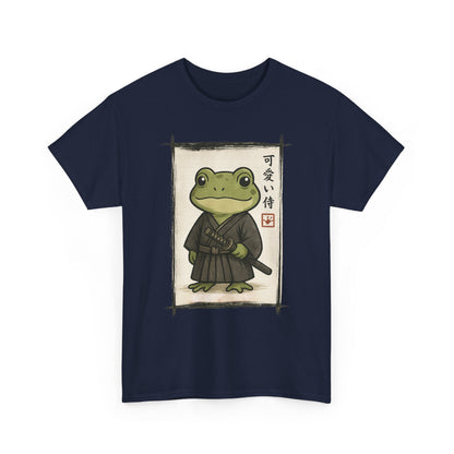 Samurai Frog T‑Shirt — Cute Kawaii Frog in Kimono Graphic Tee