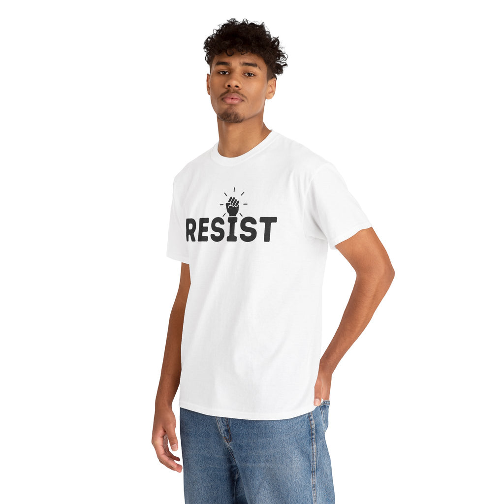 Resist Unisex Heavy Cotton Tee - Empowerment Graphic Tee for Activists