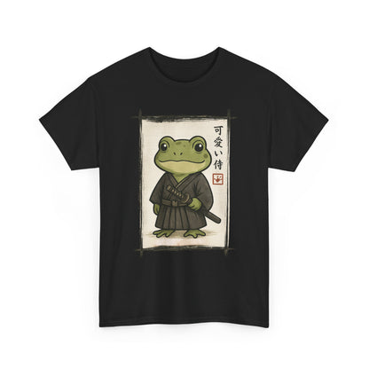 Samurai Frog T‑Shirt — Cute Kawaii Frog in Kimono Graphic Tee