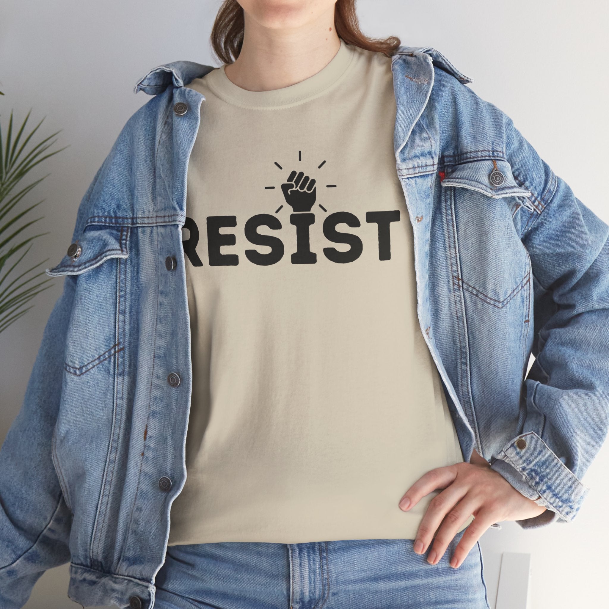 Resist Unisex Heavy Cotton Tee - Empowerment Graphic Tee for Activists