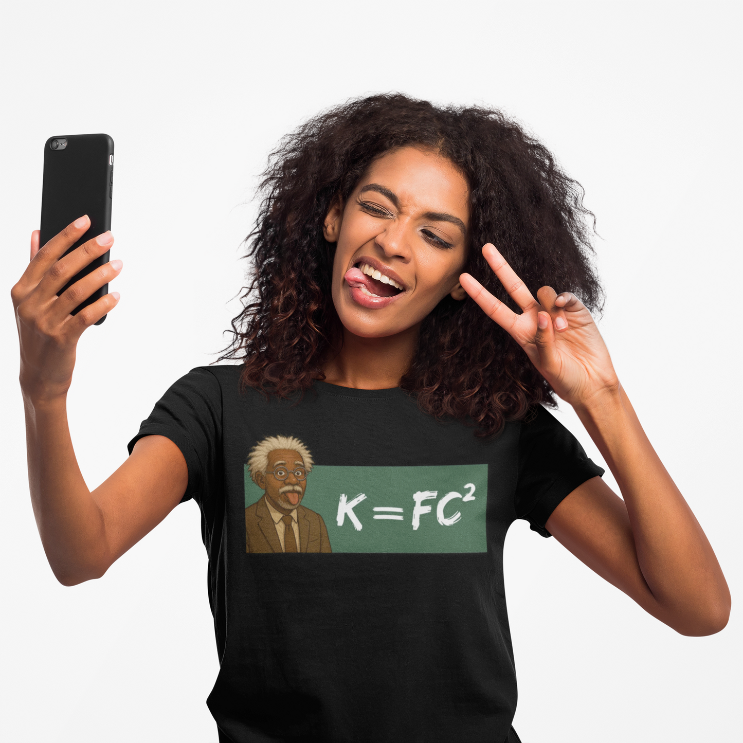 Funny Meme Scientist Shirt – K = FC² Parody Tee – Black Excellence Einstein Style Cartoon