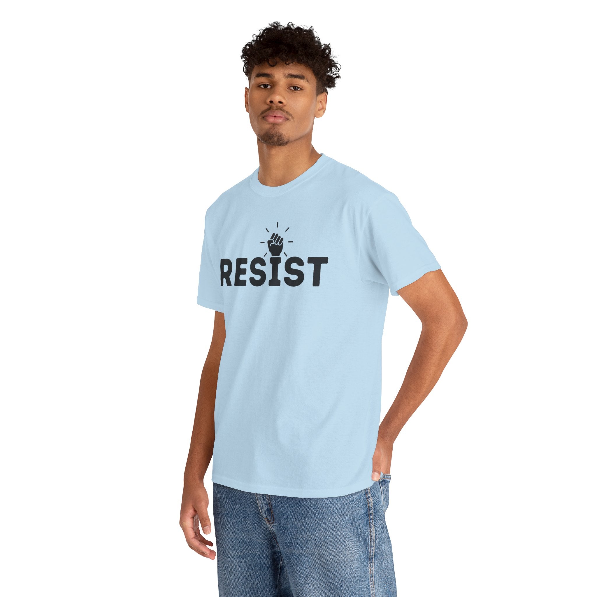 Resist Unisex Heavy Cotton Tee - Empowerment Graphic Tee for Activists