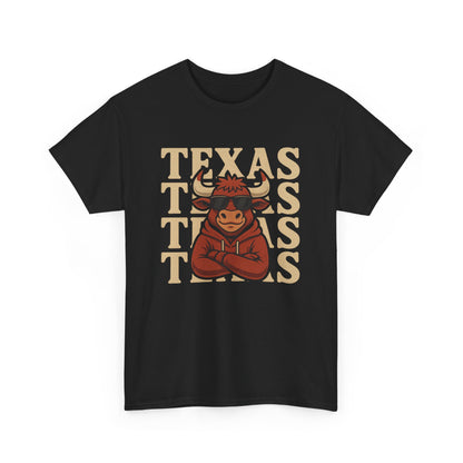 Texas Bull Graphic Tee — Retro Lone Star Longhorn Shirt