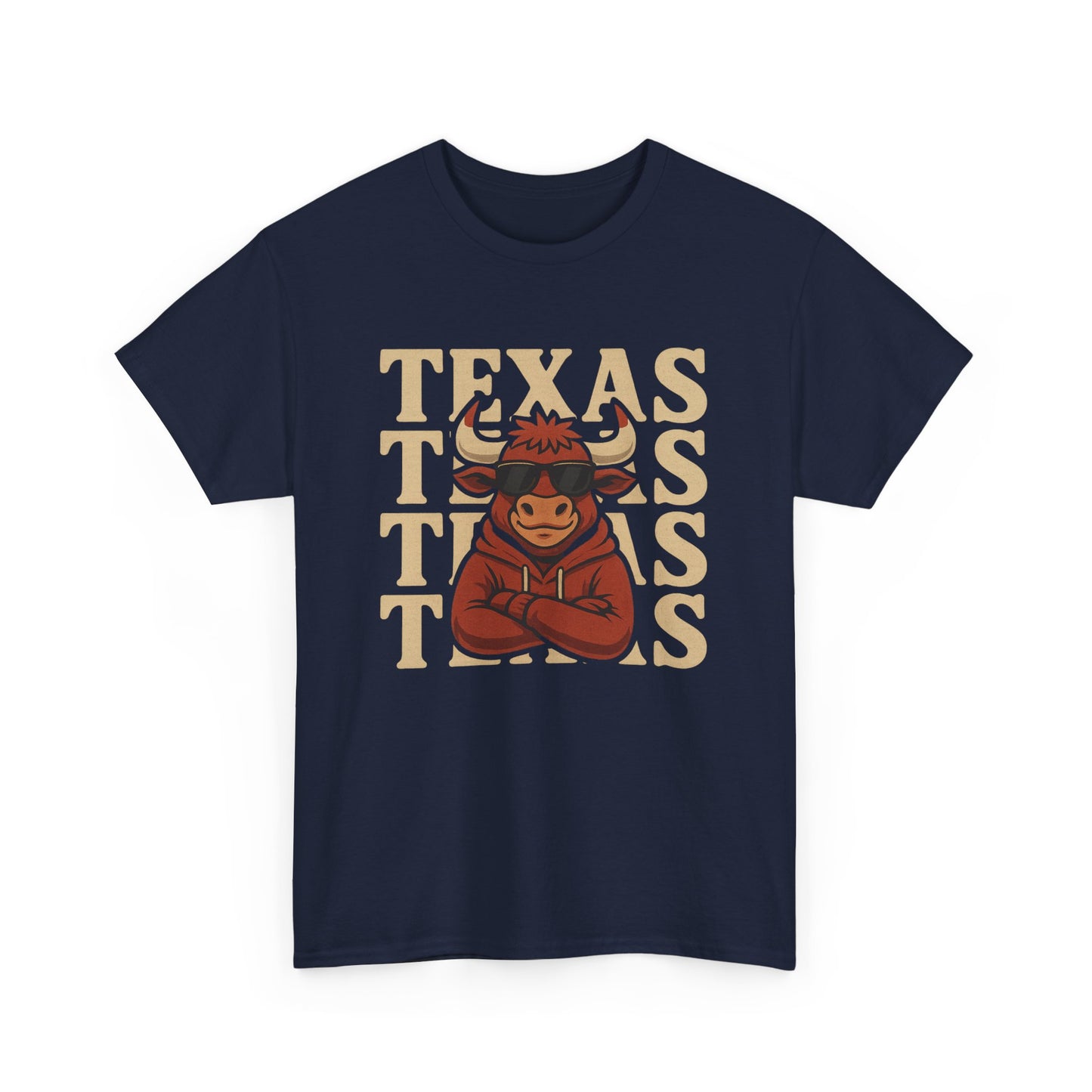 Texas Bull Graphic Tee — Retro Lone Star Longhorn Shirt