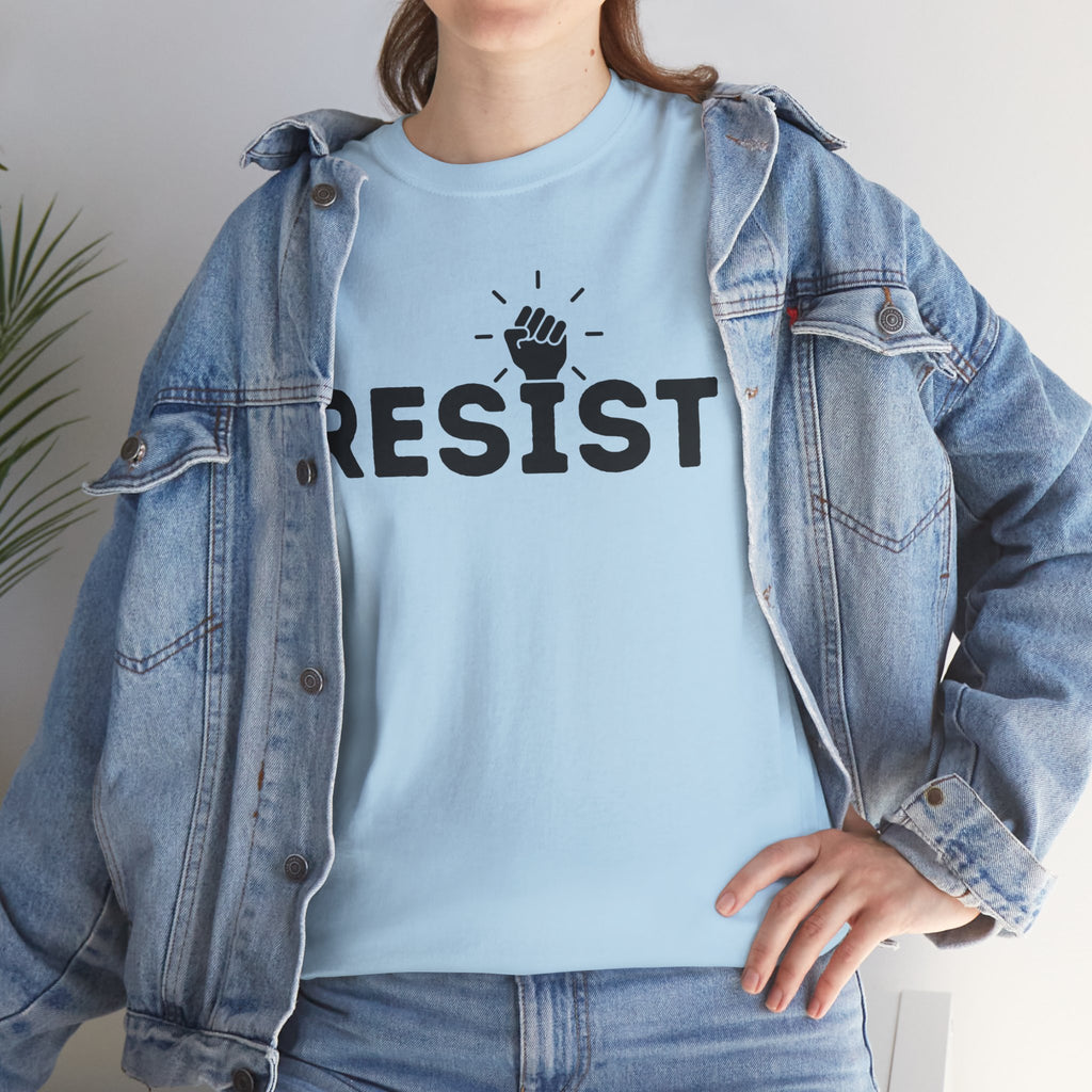 Resist Unisex Heavy Cotton Tee - Empowerment Graphic Tee for Activists
