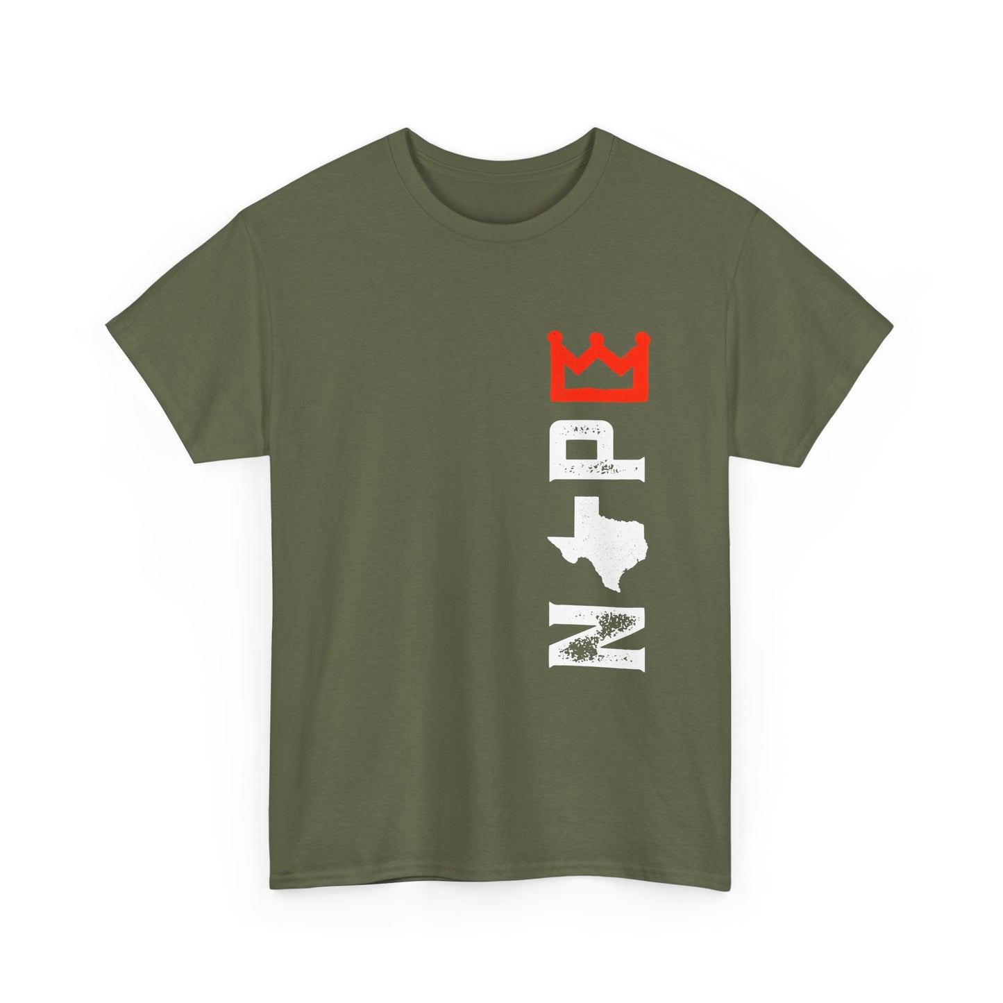 Texas NP Vertical Logo T-Shirt — Red Crown Graphic Tees for Locals & Fans