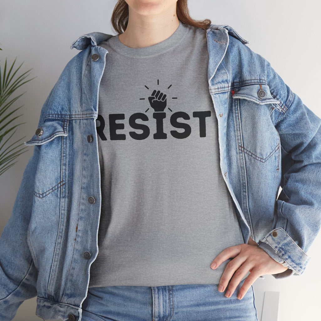Resist Unisex Heavy Cotton Tee - Empowerment Graphic Tee for Activists