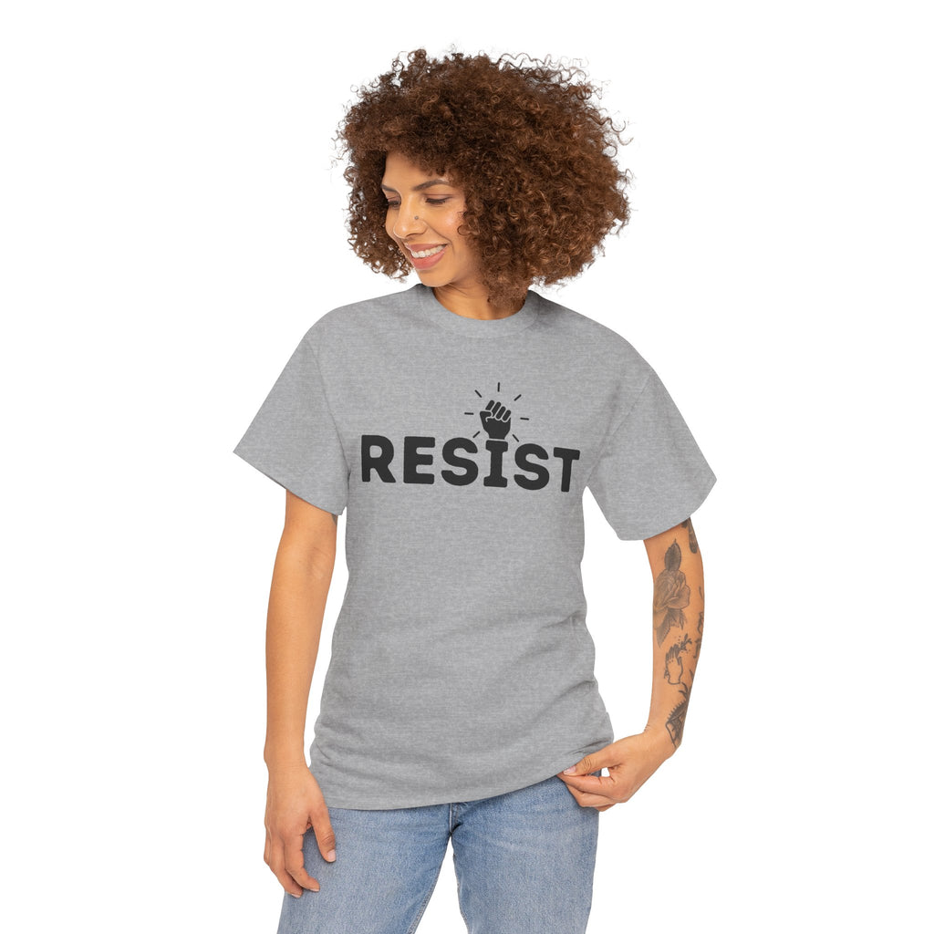 Resist Unisex Heavy Cotton Tee - Empowerment Graphic Tee for Activists