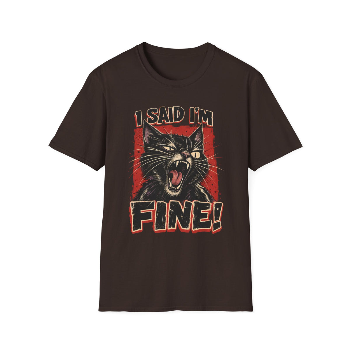 I Said I'm Fine! T-Shirt – Vintage Screaming Cat Graphic Tee