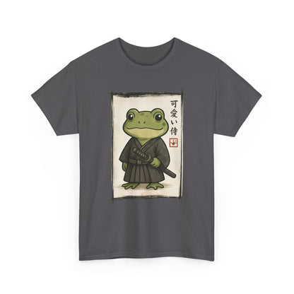 Samurai Frog T‑Shirt — Cute Kawaii Frog in Kimono Graphic Tee