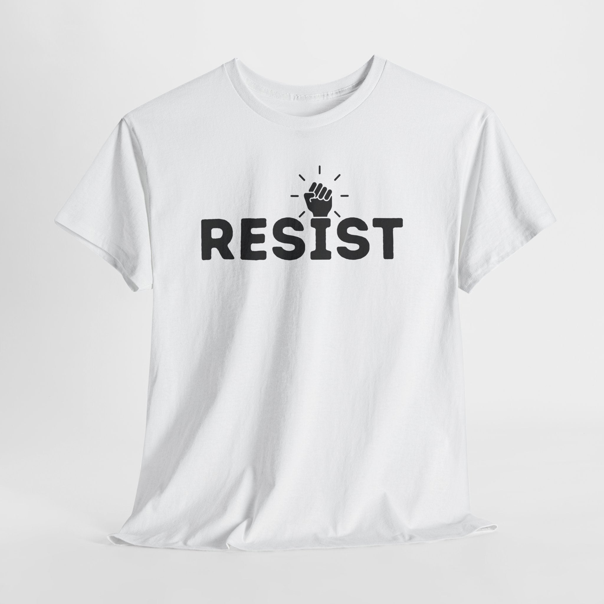 Resist Unisex Heavy Cotton Tee - Empowerment Graphic Tee for Activists