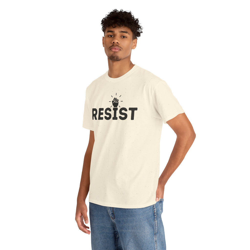 Resist Unisex Heavy Cotton Tee - Empowerment Graphic Tee for Activists